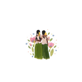 Two Girls In A Field Of Flowers